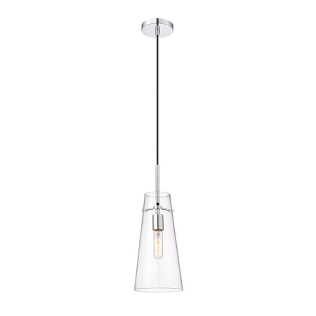 Z-Lite Kira Pendant, 1-Light, 6.5 In.W x 13 In.H, Chrome /Clear 7508P-CH